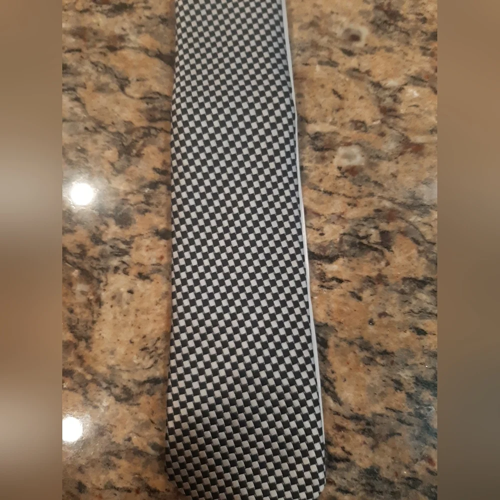 Bill Blass Monochrome Checkered Clip On Boy's Tie